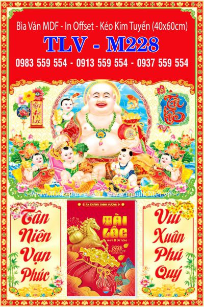 Bìa ép kim Phật Di Lặc