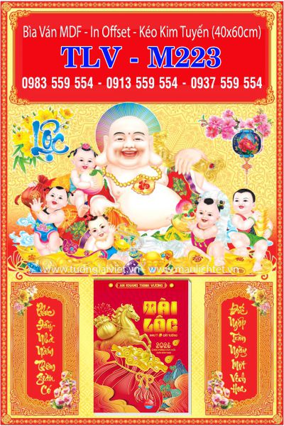 Bìa ép kim Xuân Di Lặc