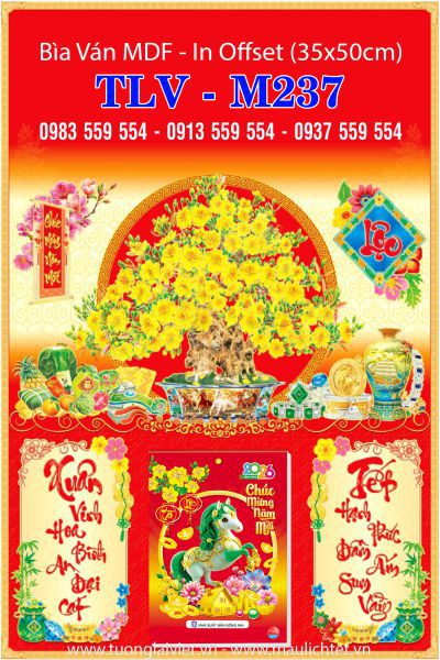 Bìa lịch offset 35x50 Mai Xuân