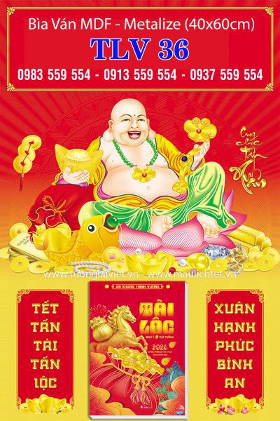 Bìa treo bloc Phật Di Lặc