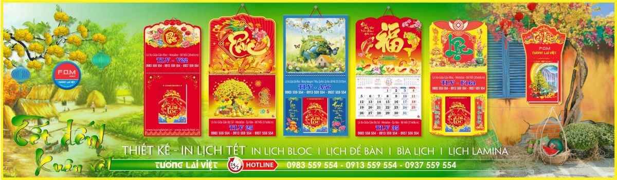 In Bìa Lịch Lò Xo Giữa