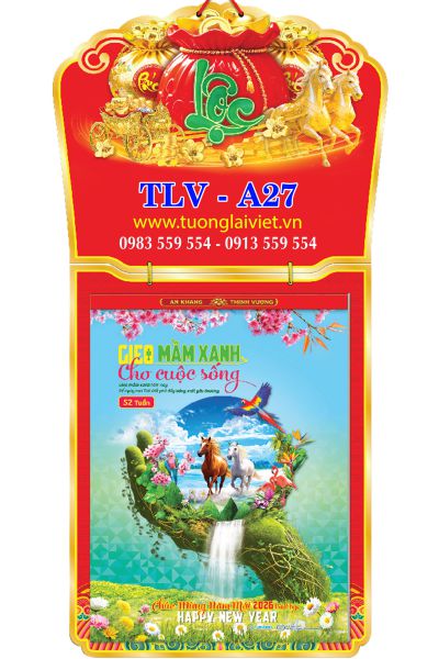 In Lịch bloc 52 tuần Chữ Cẩm Thạch