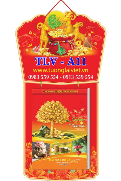 In Lịch bloc Bìa Dán Chữ Nổi