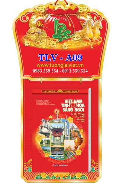 In Lịch bloc Chữ cẩm thạch