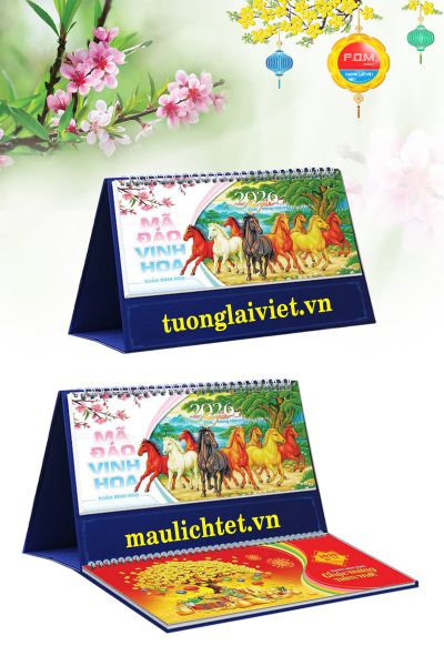 In Lịch Để Bàn 12 Con Giáp