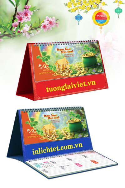 In Lịch Để Bàn Đom Hoa Kết Trái