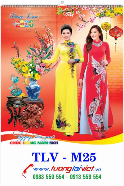 Lịch 7 Tờ Áo Dài