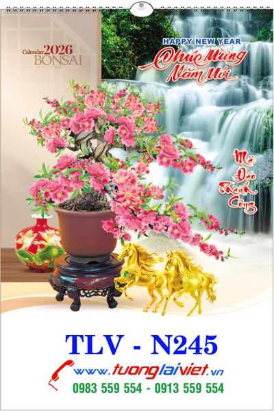 Lịch 7 Tờ Bon Sai