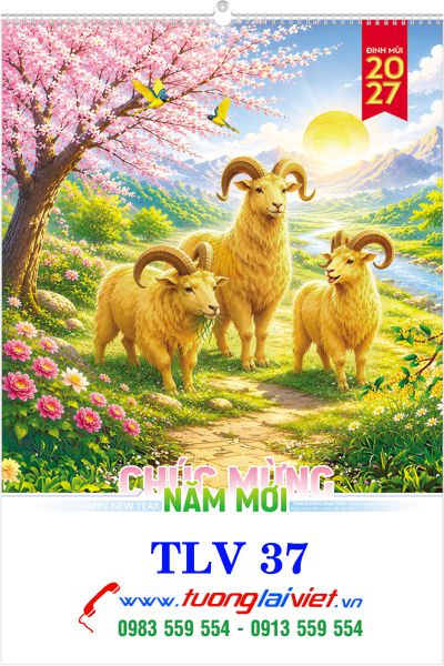 In Lịch 7 Tờ Con Giáp Tài Lộc