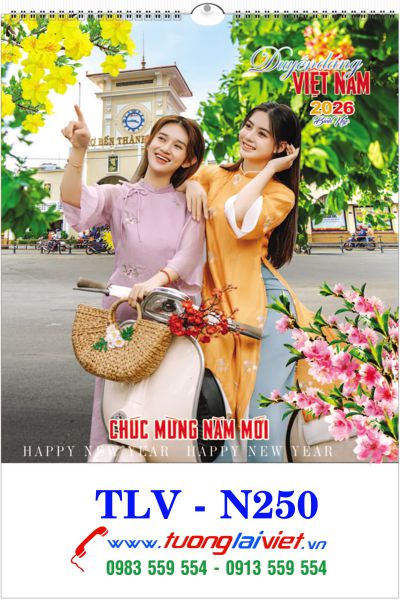Lịch 7 Tờ Duyên Dáng Việt Nam