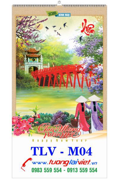 Lịch 7 Tờ Tranh Lụa Quê Hương