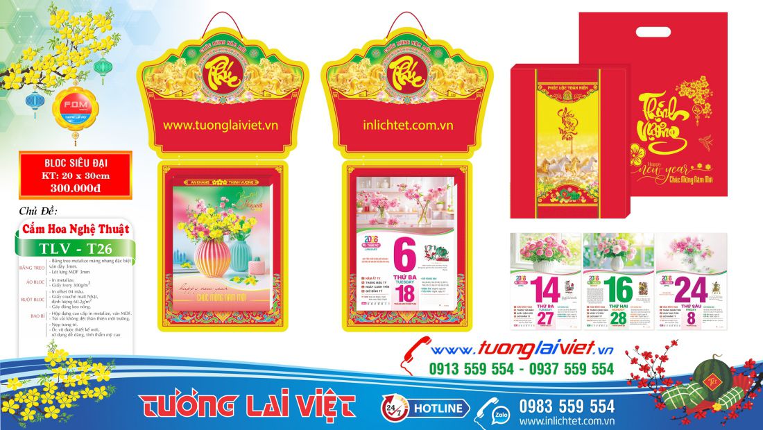 Lịch bloc Bốn mùa hoa