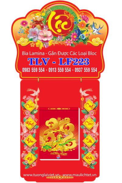 Lịch bloc laminate Chữ Lộc