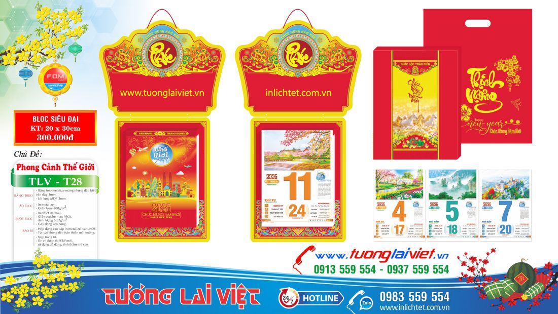 Lịch bloc Phong cảnh thế giới