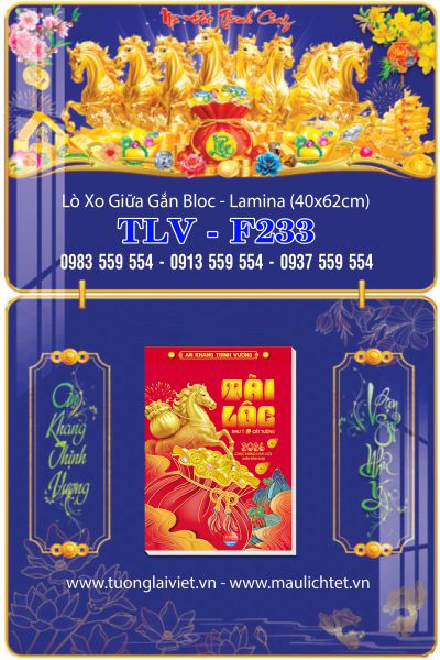 Bìa lịch gập laminate Mã đáo thành công