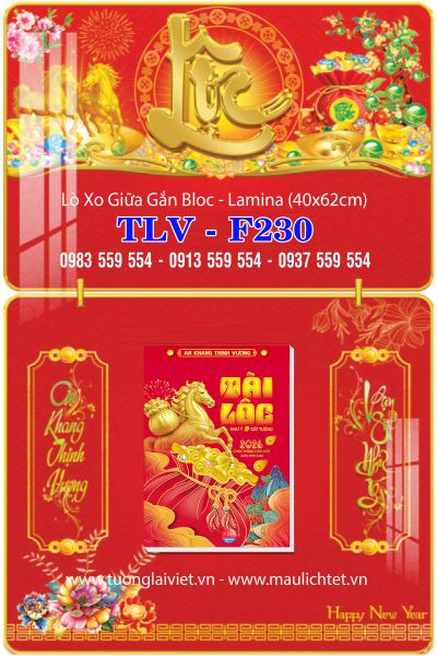 lịch gập laminate Lộc Vàng