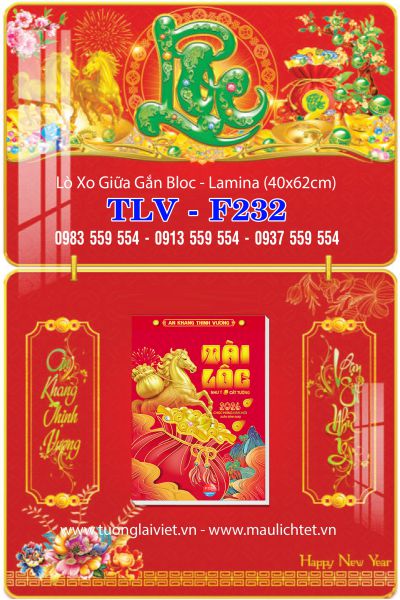 lịch gập laminate Lộc Xanh
