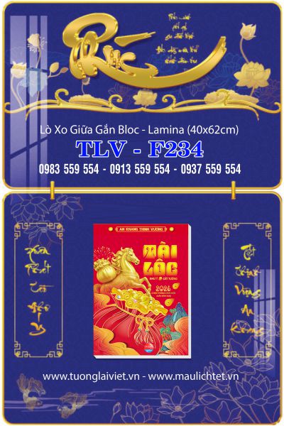 lịch gập laminate Phúc Vàng
