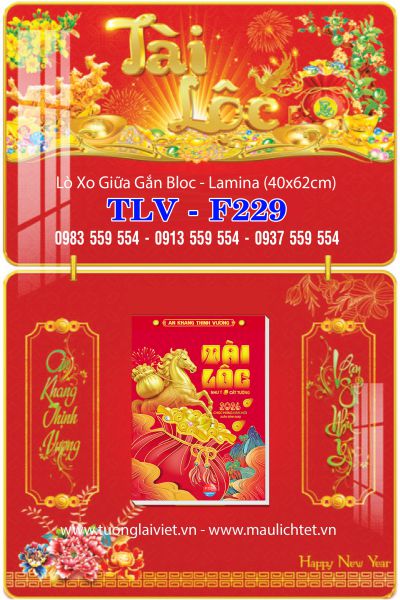 lịch gập laminate Tài Lộc