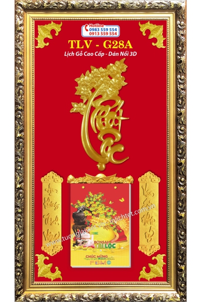 Lịch khung gỗ Phát Lộc