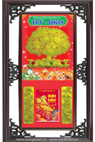 Lịch khung nhựa Lộc Kim Tiền