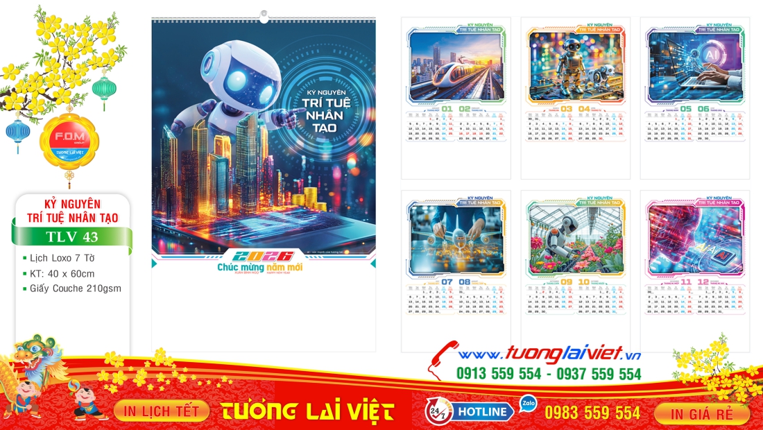 Mẫu Lịch 7 Tờ Trí Tuệ Nhận Tạo